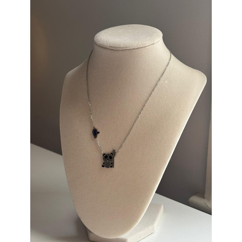 Cute Panda Necklace Stainless Steel Animal Pendant Dainty Gift Jewelry